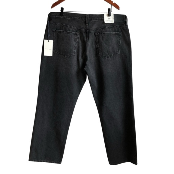 Citizens of Humanity Neve Relaxed Straight Black Jeans Sz 33 Obsidian NWT NEW - Picture 7 of 14